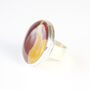 Mookaite Round Gemstone Ring Set In Sterling Silver, thumbnail 2 of 6