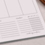 Habit Tracker Weekly Desk Planner Pad, thumbnail 2 of 4