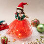 Christmas Elf Light Up Tree Topper Decoration, thumbnail 1 of 7
