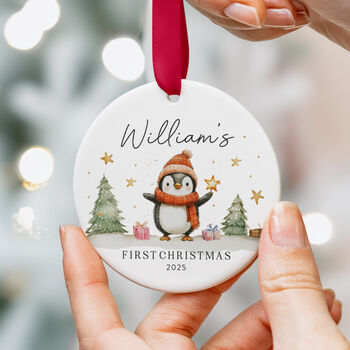 Baby's First Christmas Ornament 2025 Ceramic, 6 of 7