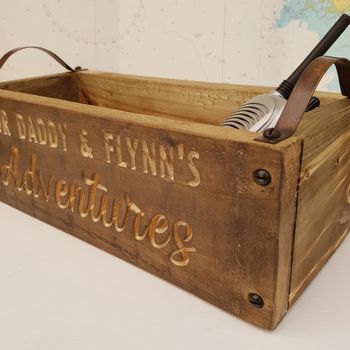 Personalised Engraved Wooden Crate, 4 of 4