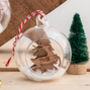 Personalised Christmas Reindeer Glass Bauble, thumbnail 1 of 2