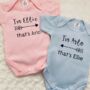 Personalised Twin Baby Gift Set | Matching Twin Clothes, thumbnail 3 of 12