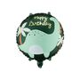 Green Brontosaurus Happy Birthday Foil Balloon, thumbnail 1 of 3