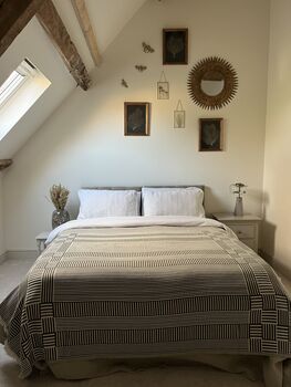 Hestia Modern, Striped Cotton Blanket Dark Olive Green, 9 of 12