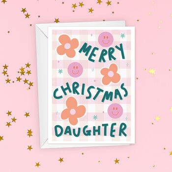 Smiley Christmas Card For Daughter, 2 of 3