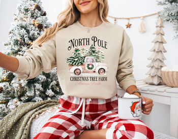 North Pole Christmas Tree Farm Sweatshirt, 12 of 12