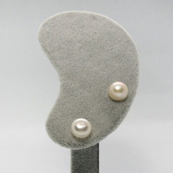 Natural Pearl Stud Earring Sterling Silver, 3 of 5