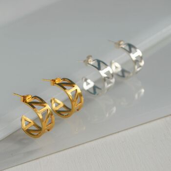 Blaise Huggie Hoop Earrings, 4 of 5