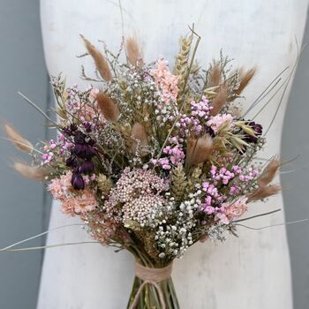 Wedding Dried Flower Bouquet Meadow Pinks Left, 3 of 5