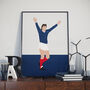 Kenny Dalglish Scotland Football Poster, thumbnail 1 of 3