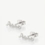 Gold Or Silver Mama Script Stud Earrings, thumbnail 3 of 4