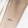 Sterling Silver T Bar Necklace, thumbnail 4 of 9