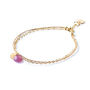 September Sapphire Gold And Silk Birthstone Bracelet, thumbnail 3 of 5