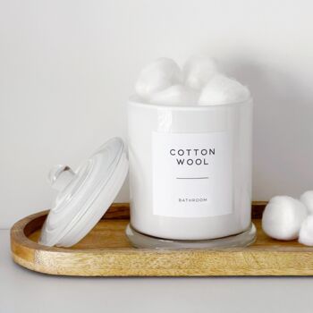 Luxury White Glass Bathroom Jar With Airtight Lid, 10 of 11