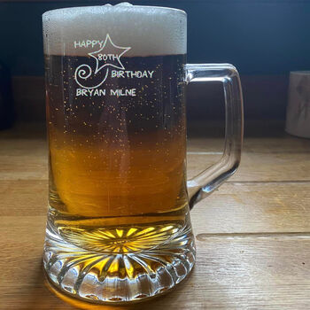 80th Birthday Tankard Glass, 5 of 5