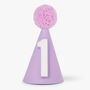 Custom Age Or Letter Lilac Glitter Party Hat, thumbnail 1 of 5