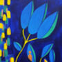 Tulip Blue Flowers Artwork Present Gift, thumbnail 2 of 2