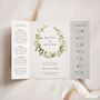 Greenery Wreath Gatefold Wedding Invitations, thumbnail 1 of 5