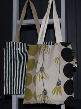 Hand Printed 100% Irish Linen And Cotton Bags, 5 of 5