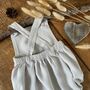 Personalised Linen Baby Romper, thumbnail 2 of 4