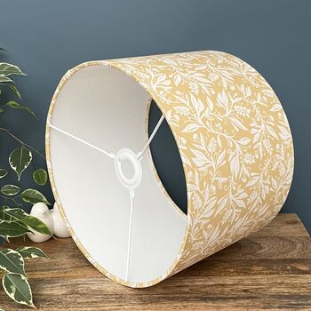 Oxford Ochre Botanical Leaves Drum Lampshades, 8 of 9
