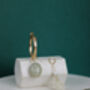 14 K Gold Filled Hoop Earrings With Gemstone Charms, thumbnail 3 of 9