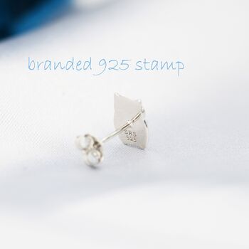 Owl Stud Earrings In Sterling Silver, 6 of 10