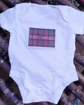 Scottish 'The Wean' Short Sleeve Baby Vest, 3 of 3