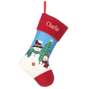 Personalised Children's Snowman Christmas Stocking, 3 of 6