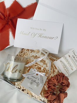Personalised Bridesmaid Proposal Gift Box Rust, 3 of 4
