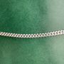 Men's Sterling Silver Flat Curb Chain Small Gauge, thumbnail 4 of 11