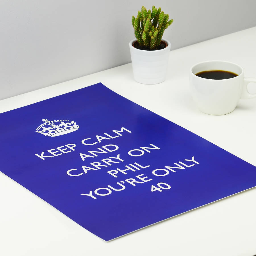 Personalised Keep Calm And Carry On Poster By Mixpixie 