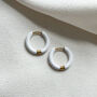 White Enamel Hoops, thumbnail 1 of 3