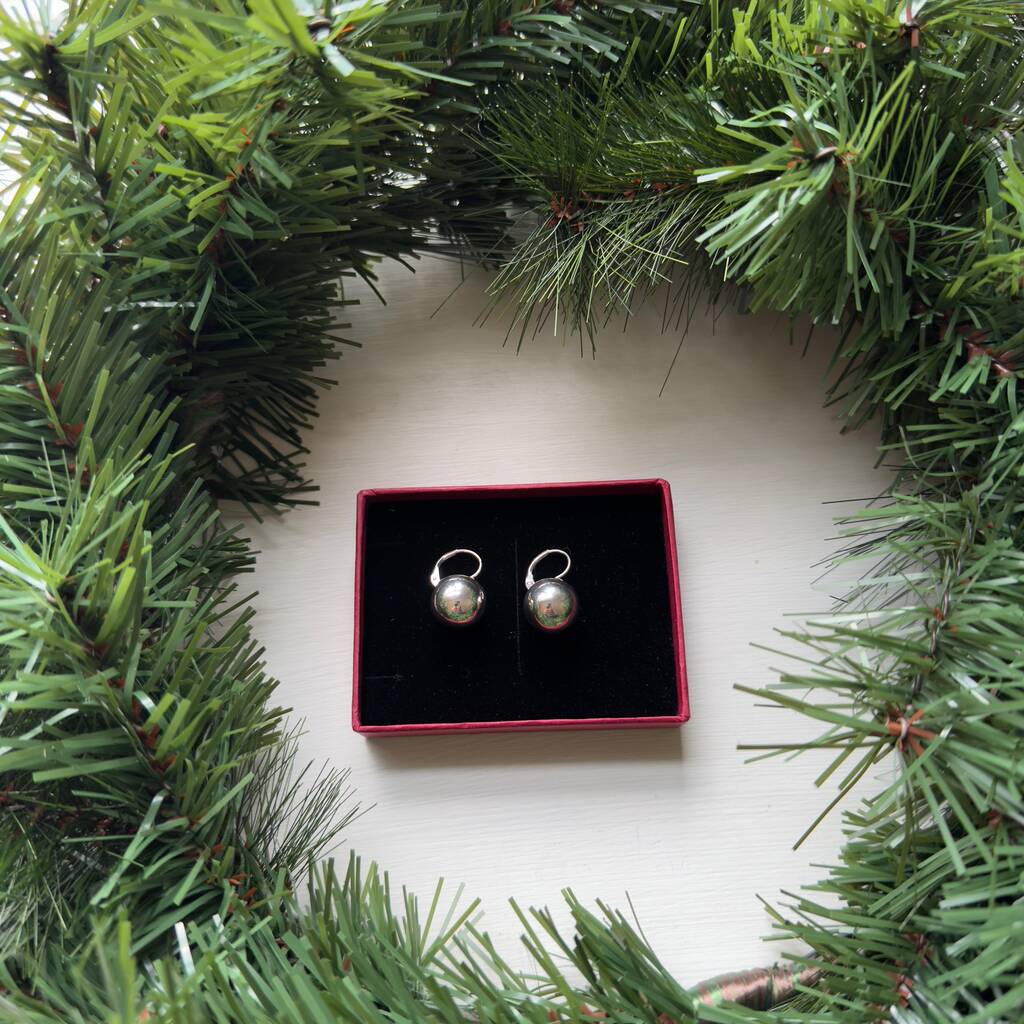 Ball Drop Earrings In Sterling Silver, 1 of 3