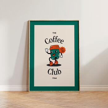Vintage Retro Coffee Club Kitchen Wall Print, 2 of 8