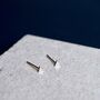 Mini Sterling Silver Triangle Stud Earrings, thumbnail 5 of 7