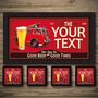 Personalised Bar Runner And Coasters Fire Engine, thumbnail 1 of 8