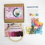 Rainbow Positivi Tea Cross Stitch Kit For Adults, thumbnail 9 of 12