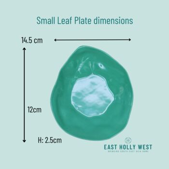 Leaf Shape Colourful Ceramic Plate Small, 2 of 12