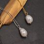 Random Shape Genuine Baroque Pearl Pendant Necklace, thumbnail 5 of 12