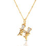Gold Plated H Initial Necklace With Mother Of Pearl, thumbnail 2 of 6