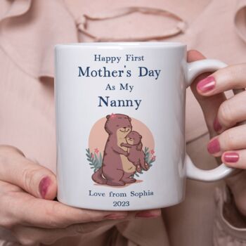 Personalised First Mother's Day Otters Mug, 2 of 3