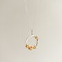 Sterling Silver And 18ct Gold Daffodil Pendant Necklace, thumbnail 2 of 7