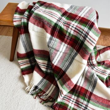 Pure Wool Blanket – Tartan Red, 5 of 5