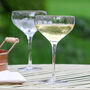 Set Of Two Ribbed Champagne Saucers, thumbnail 1 of 7
