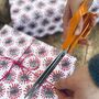 Red Dandelion Wrapping Paper, thumbnail 1 of 4