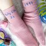Personalised Birthday Year Cashmere Bed Socks Gift, thumbnail 1 of 9