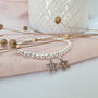 Sterling Silver Personalised Star Charm Stretch Bracelet, thumbnail 5 of 7