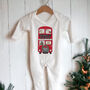 Personalised 'My 1st Christmas' London Bus Baby Outfit, thumbnail 2 of 4